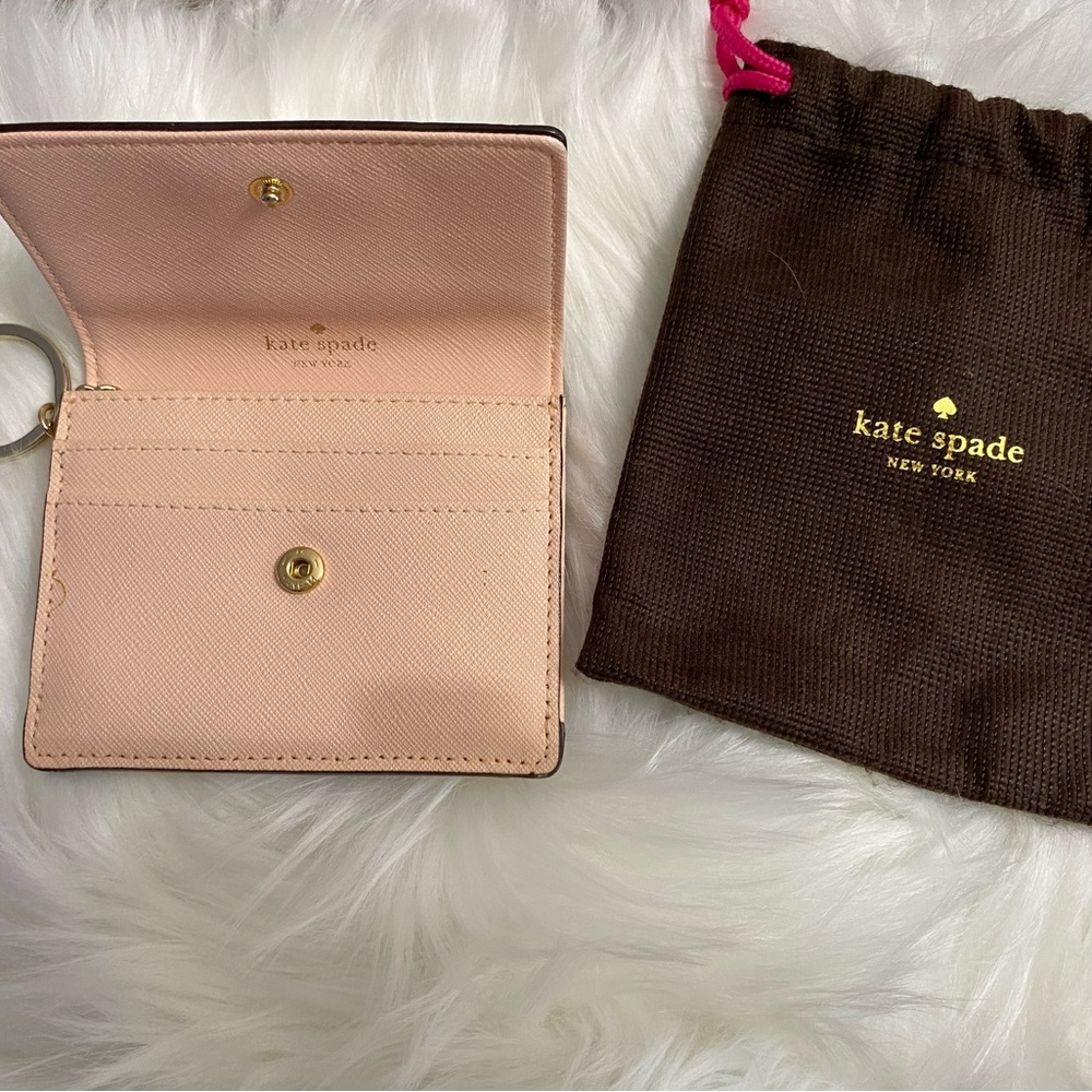 Kate Spade Pink Wallet Sleek Design Compact - Picture 2 of 5